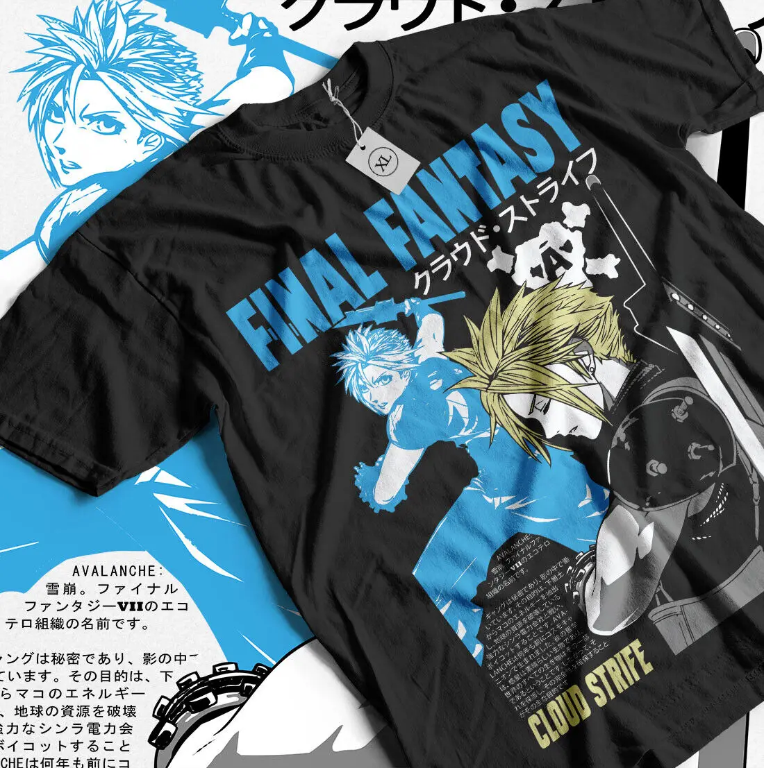 Final Fantasy T-shirt FF Merch Moogle Starry Mako Reactor Gift Anime Shirt