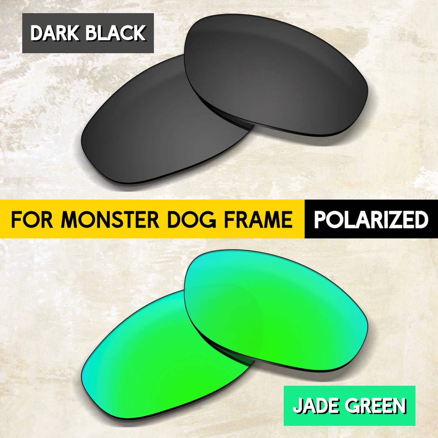 

2 Pairs Alternative Replacement Lenses for Oakley Monster Dog Sunglasses-100% UV Protection