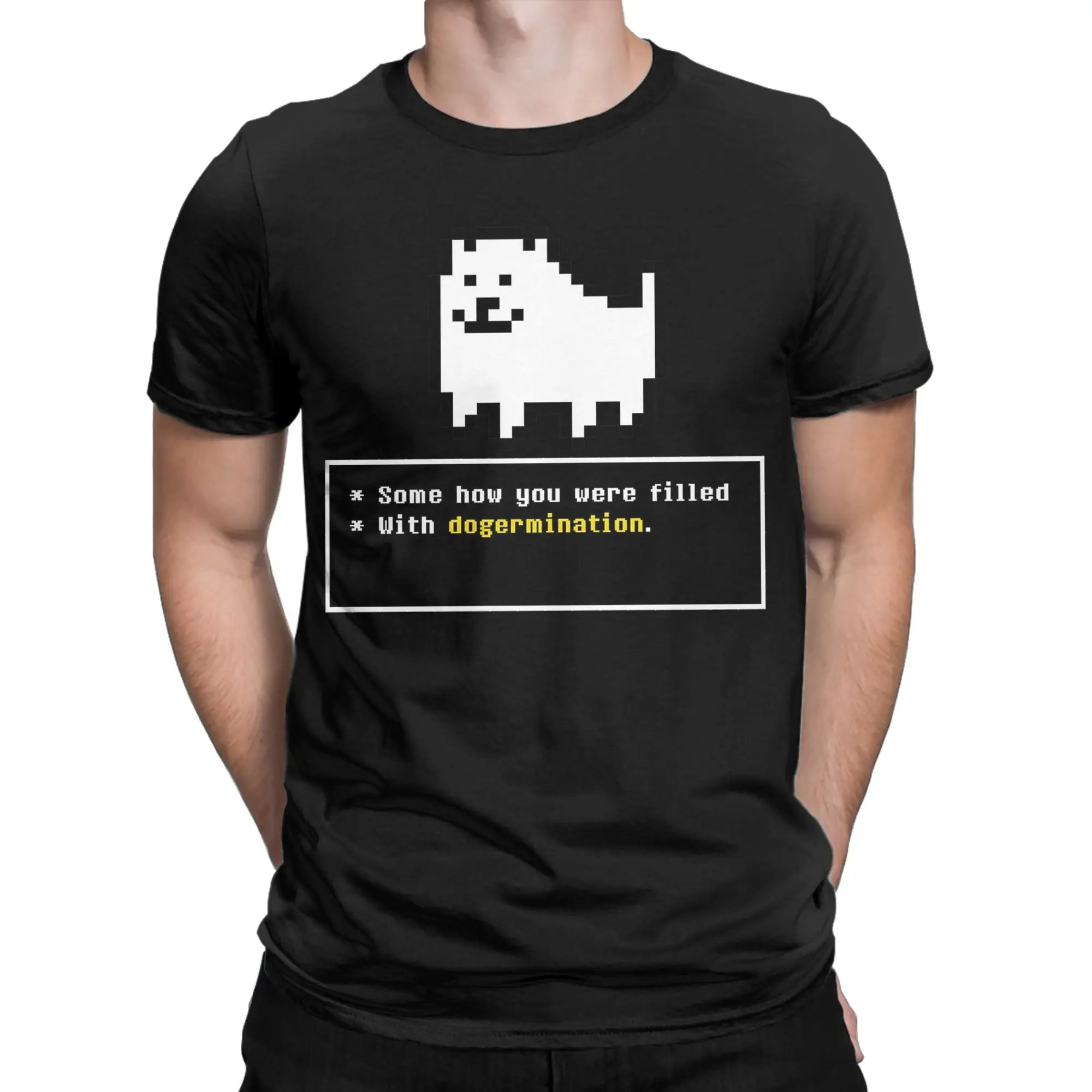 Creative Undertales Annoying Dog T-Shirt Men O Neck Cotton T Shirt  Short Sleeve Tees Classic Clothes