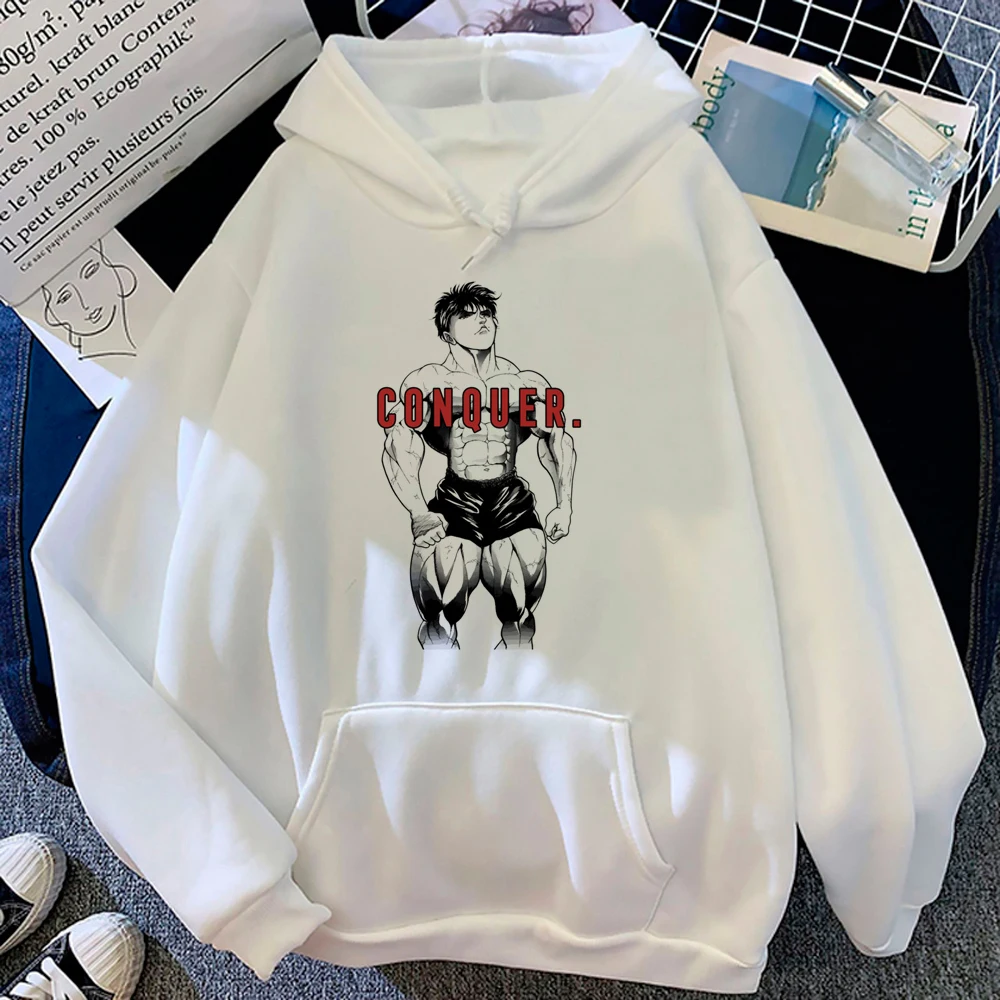 

Baki Hanma hoodies women anime Winter 2023 long sleeve top Hood clothing women harajuku clothing