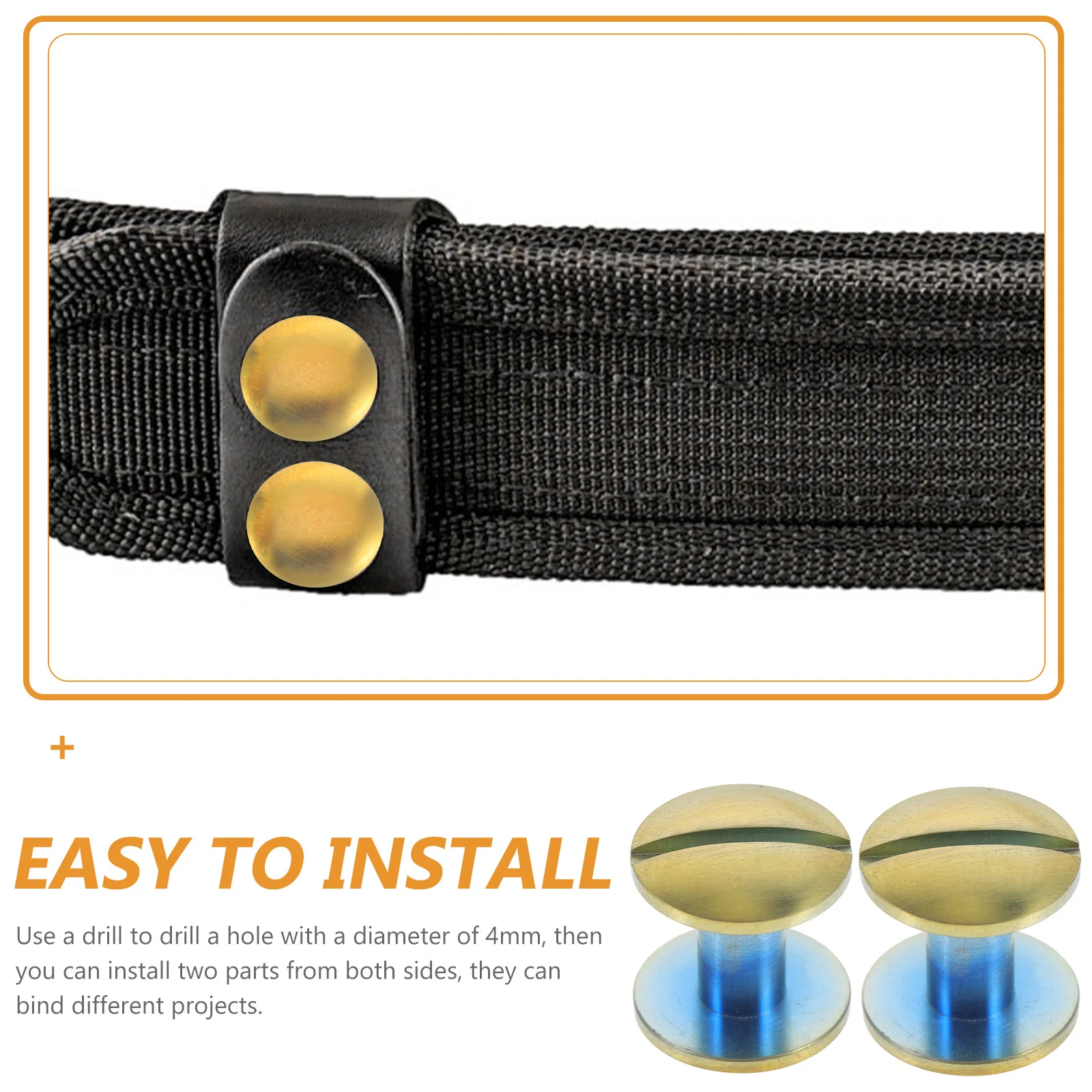 

2Pcs Chicago Screw Binding Post Nickel Plated Titanium Alloy Binding Screws Replacement for Belt Book Scrapbook Album