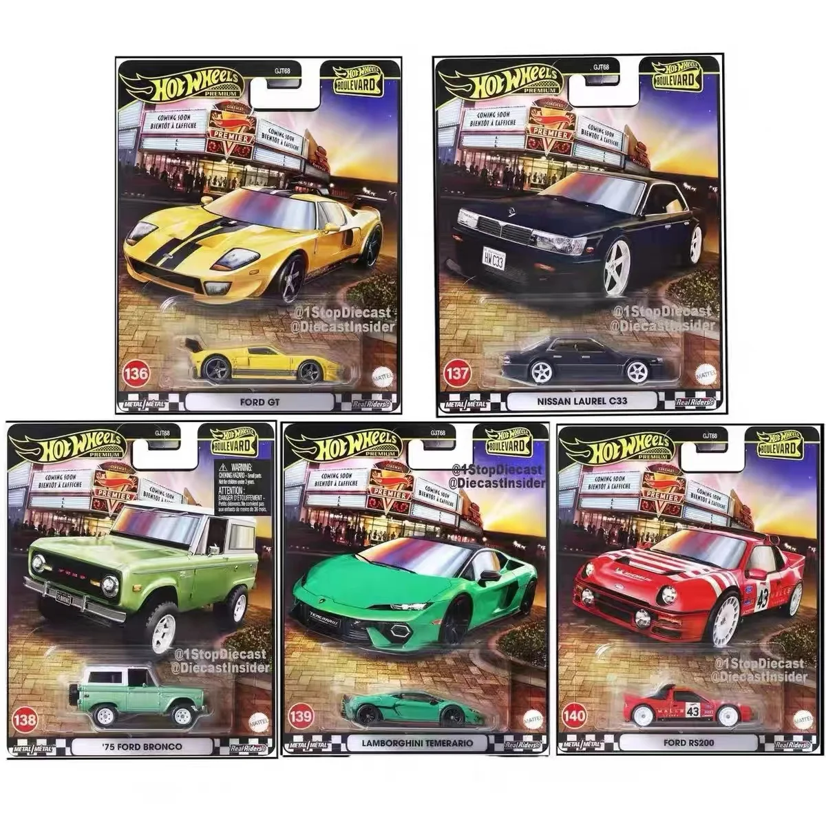 

2025 Hot Wheels Boulevard Premium Ford Gt Lamborghini Nissan No # D-Box Is Suitable for 136~140 1/64 Scale Die-Cast Car Decorations as Birthday Gifts.