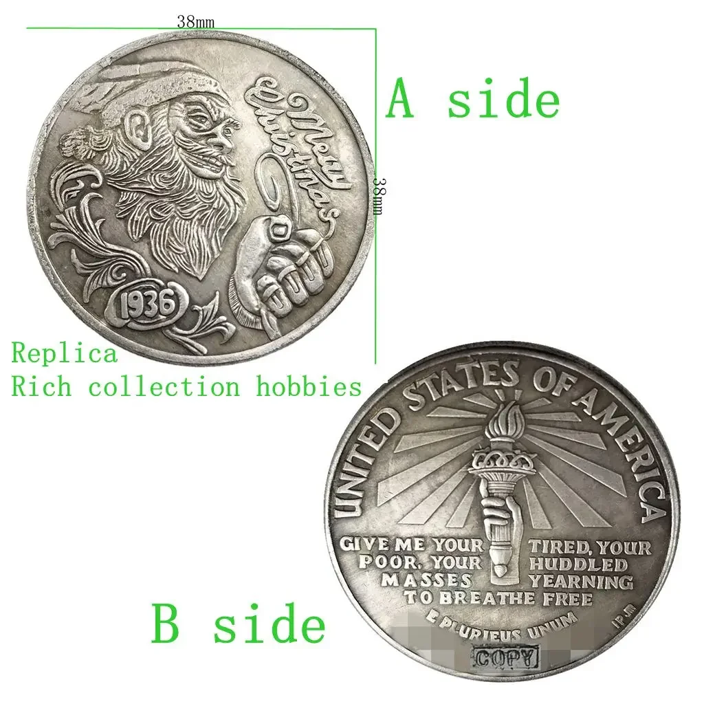 

Santa Claus, Old Coins, Stray Man Collection, Silver Dollar, Antique Crafts, Commemorative Coins, Holiday Gifts, Lucky Coins