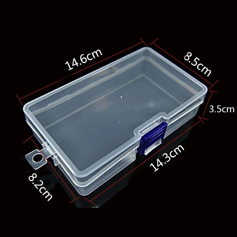 Jewelry Transparent Holder Craft Beads Rectangle Plastic Clear Case Storage Box Collection Organizer Display New