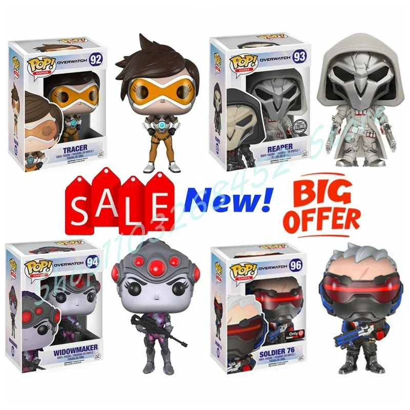 Игрушка для детей FUNKO POP Overwatch Tracer #92 Reaper #93 Widowmaker #94 Soldier 76 #96