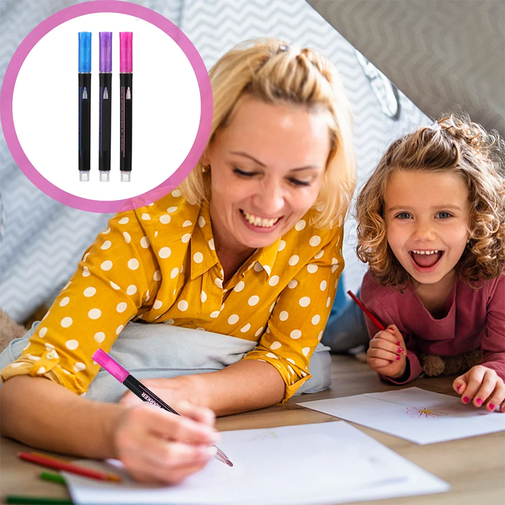 

3pcs Colorful Hand Lettering Pens Double Line Marker For Greeting Cards Doodling Planning Poster Drawing Highlighting Art