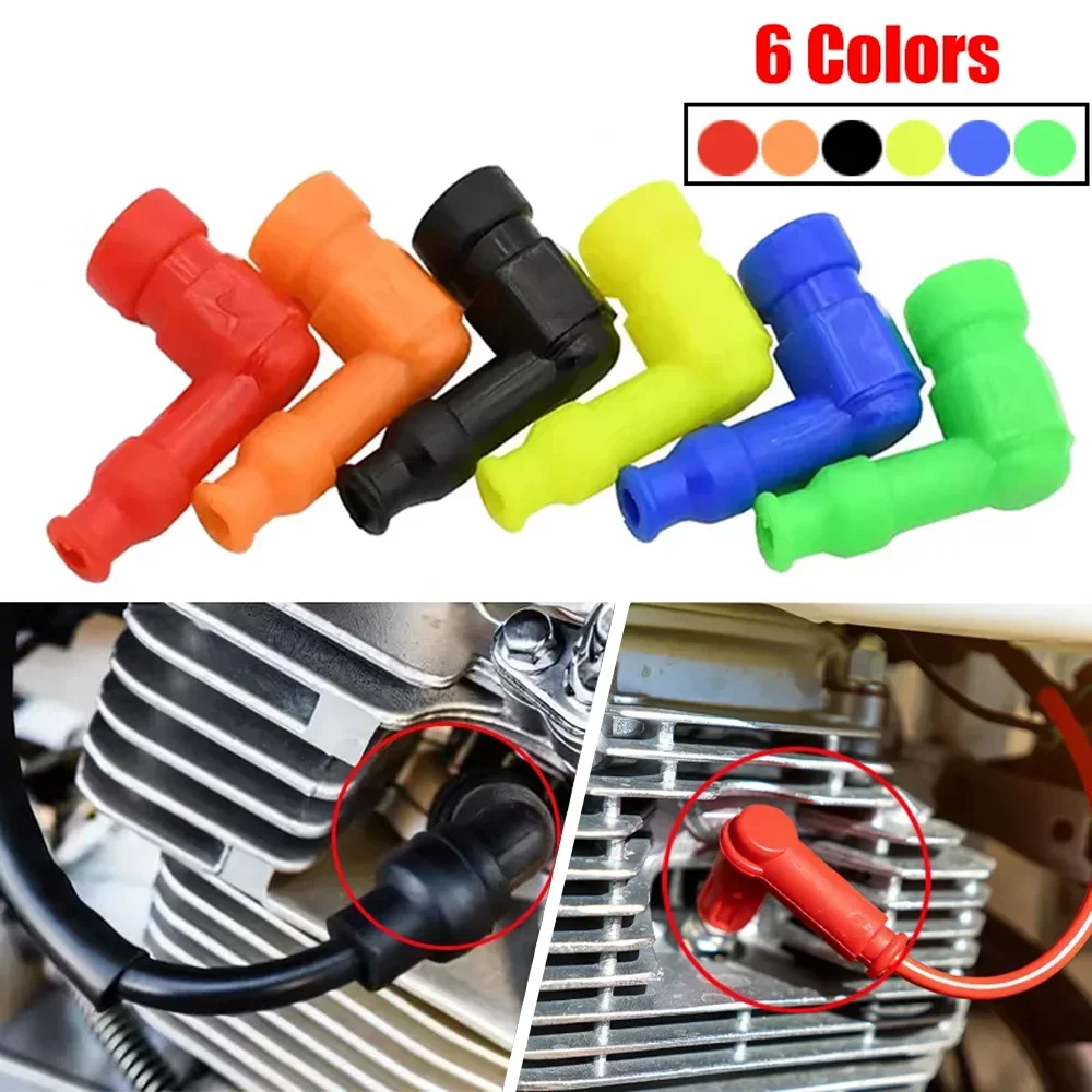 

Motorbike Rubber Spark Plug Cap General-purpose Generic Six Colours High Pressure Spark Plug Cap Motorbike Tuning Accessories