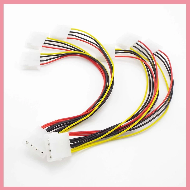 New 0.2m Chassis Power Cord One Point Three, Large 4P Ide Power Adapter Cord One Point Three SATA Interface 4pin female to male