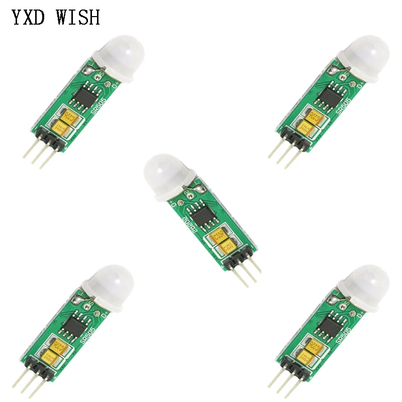 5pcs HC-SR505 Mini Body Induction Module SR505 Human Body Induction Switch Module For Arduino Body Sensor Switch Module Sensing