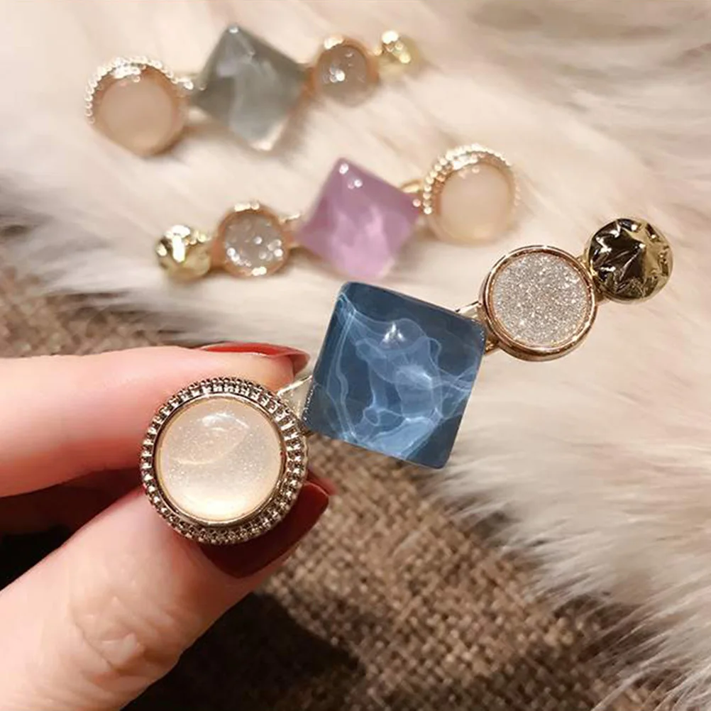 

6 шт. заколки для волос винтажный металлический дизайн уникальные блестящие прочные элегантные офисные повседневные заколки для волос для повседневной носки