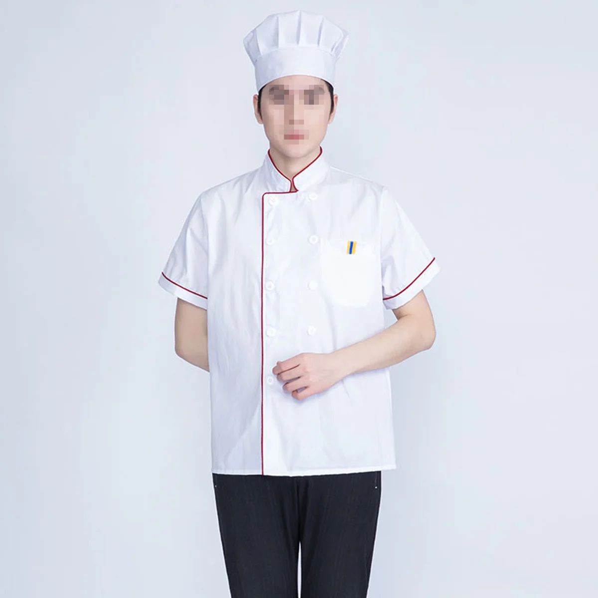 Macacão feminino de manga curta, uniforme branco, jaquetas casuais de catering, roupas soltas