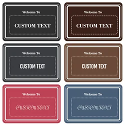 HOUTPYS Entrance Mat Personalized Custom Doormat All Text Logo Welcome Mat for Bathroom Kitchen Bedroom Non-Slip Floor Carpet