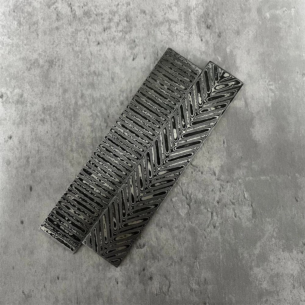 DIY Hand Make Knives Damascus Steel Billet Bar Steel Blade Steel Blank Forged Pattern Sandwich Steel for Damascus Knives Making