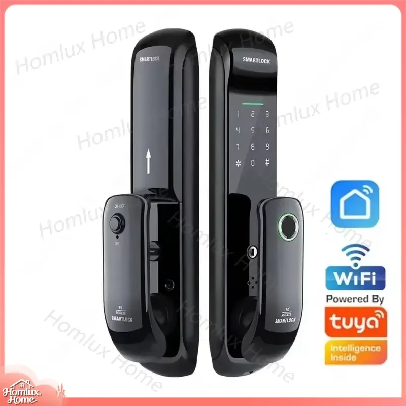 Smart Keyless Door Lock with Fingerprint PIN Code and Mechanical Emergency Key for Airbnb Smart Home Security Lock