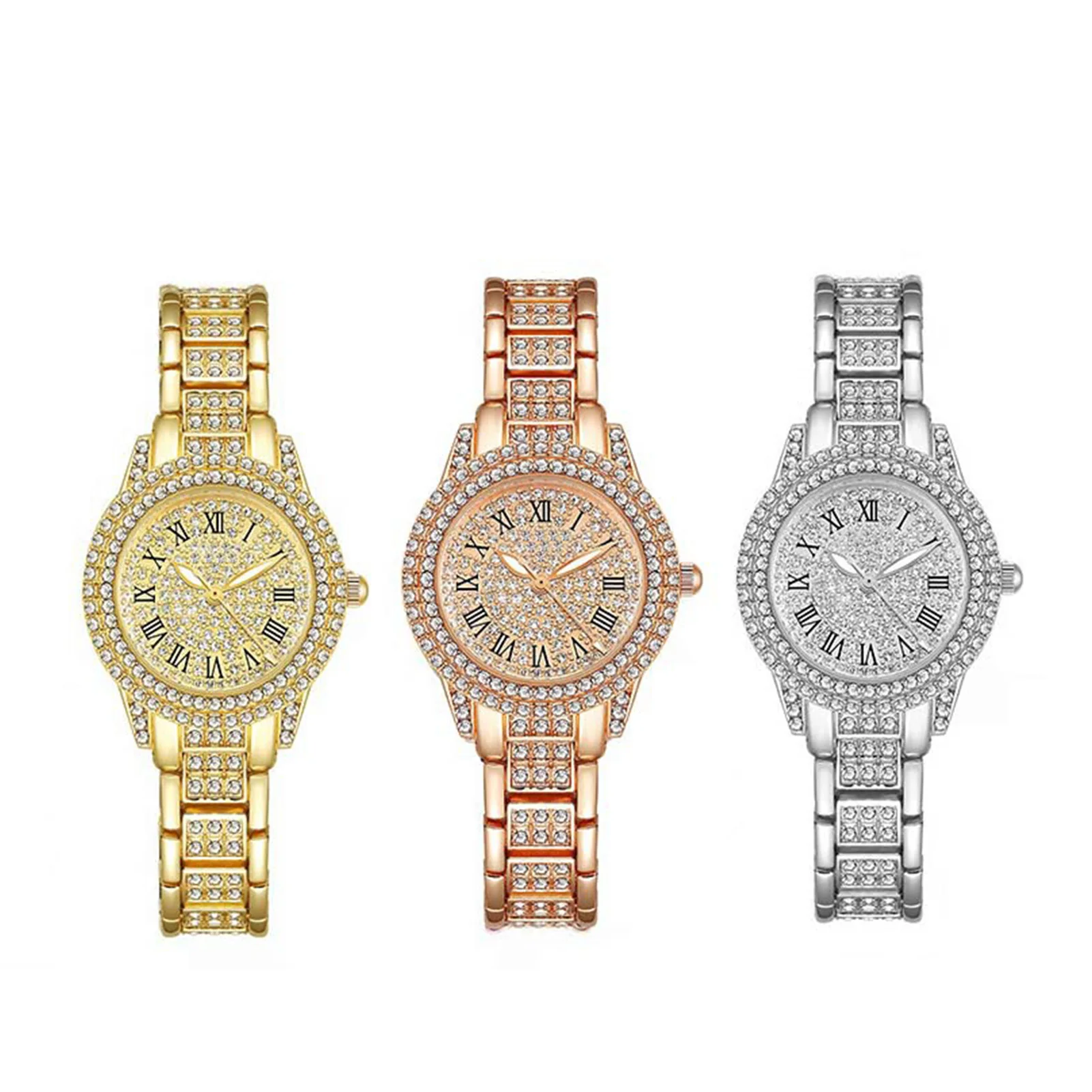 Woman Classic 32mm Watch  Dazzling Luminous Quartz Watch with Pin Buckle for Valentine's Day Christmas Gift