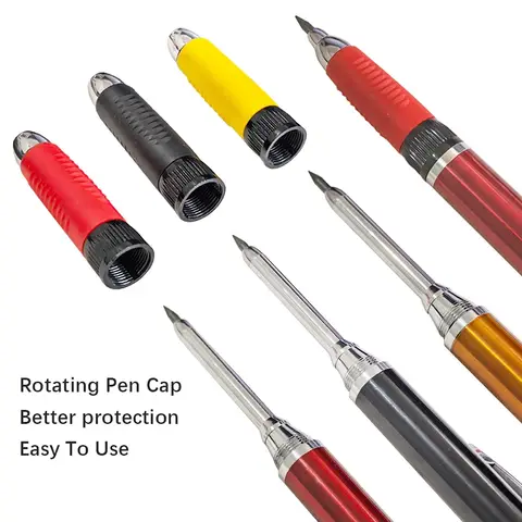 (2.8MM) 2-in-1 목공용 기계식 연필 세트 (케이스 포함), 깊은 구멍 자동 연필, 장식 타일용 마킹 펜