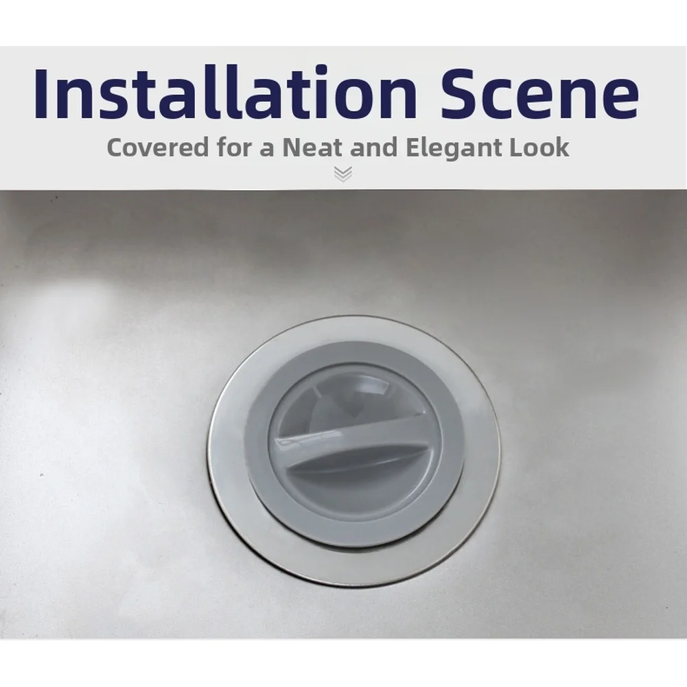 Kitchen Sink Drain Cover Built from PP Plastic with Soft Rubber Seal for Dependable Drain Coverage Performance