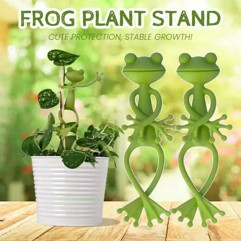 Frog Plant Stand - Provides Lovely Firm Support For Small Potted Plants And Succulents Green Frog Shape Planter Stand