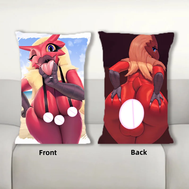 

Подушка в стиле аниме Dakimakura Pok Pets Blazi ken Furry Body Pillow Двусторонний принт Половина тела Подушка Постельное белье Наволочка