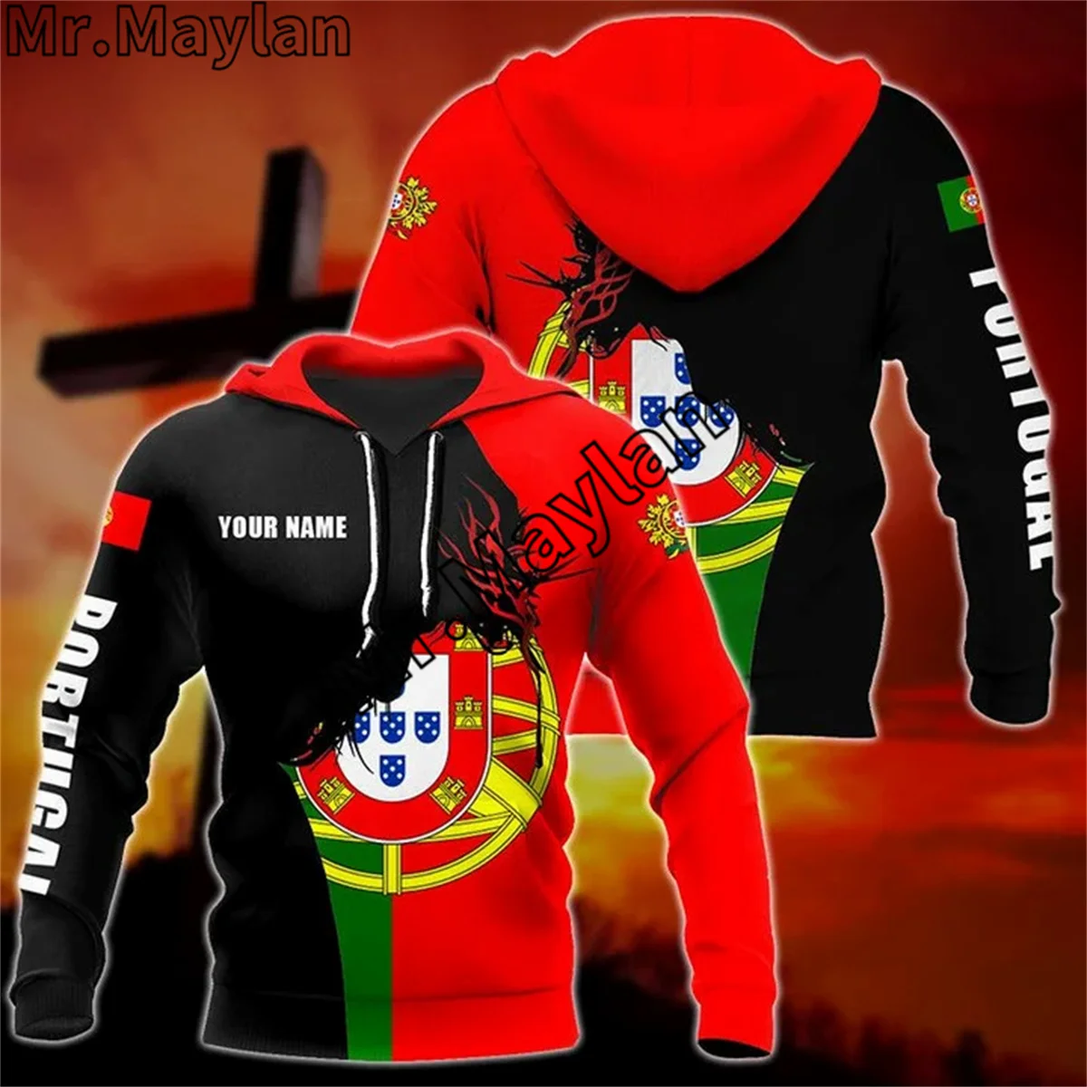 

CUSTOMIZE PORTUGAL FLAG JESUS 3D Printed ADULT Hoodie Men/Women Sweatshirt Streetwear Zip Pullover Casual Jacket Tracksuits-012