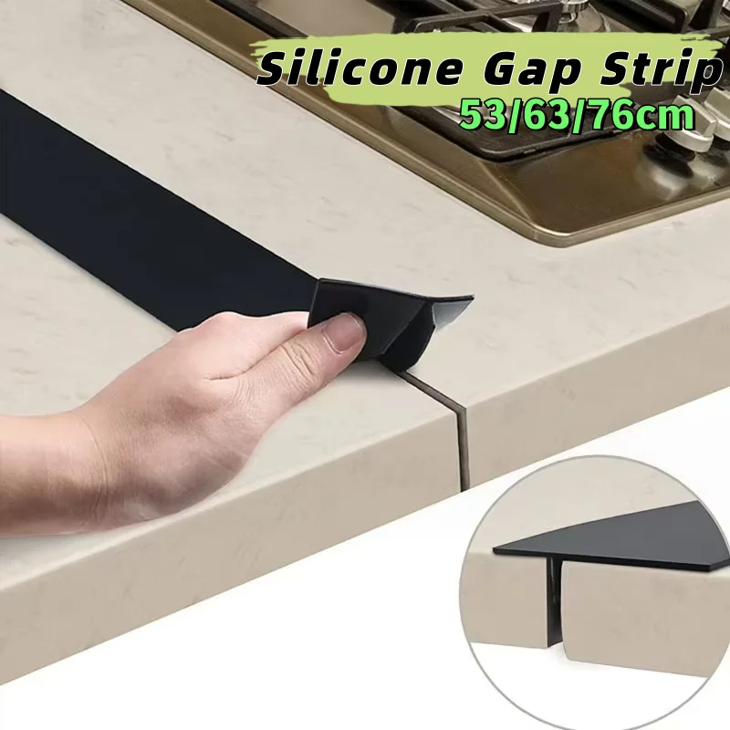 Waterproof Silicone Gap Strip Kitchen Gas Stove Oil-Proof Sealing Strip Sink Crack Anti-Stain Seal Insert Strip Kitchen Supplies