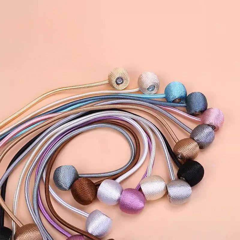 2pcs Light Luxury High-Grade Curtain Tiebacks, a Pair Set, Including Curtain Buckles, Ring Buckles, and Magnetic Tie Ropes.