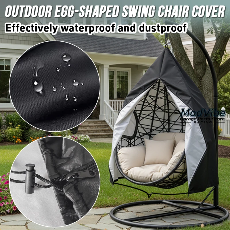 

420D Waterproof Heavy Duty Patio Hanging Chair Cover Seat Cocoon Swing Chair Protector 210D Garden Furniture Dust Cover