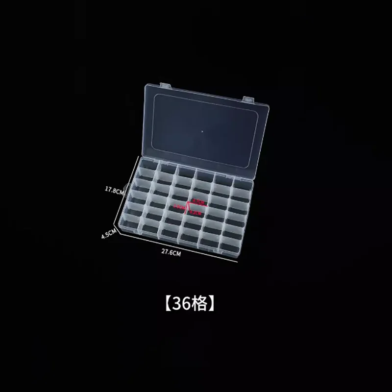 Caixa de armazenamento para IC Patch Parts, Caixa de componentes eletrônicos, Pode ser dividido, 10 células, 15 células, 24 células, 36 células, 1pc