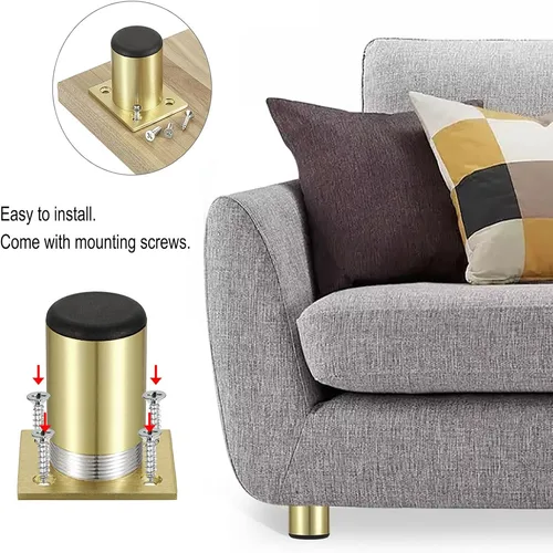 Imagen 2 del producto 4 Uds patas de muebles de acero inoxidable patas ajustables de Metal, para patas de mesa de gabinete patas de sofá pie de repuesto de muebles