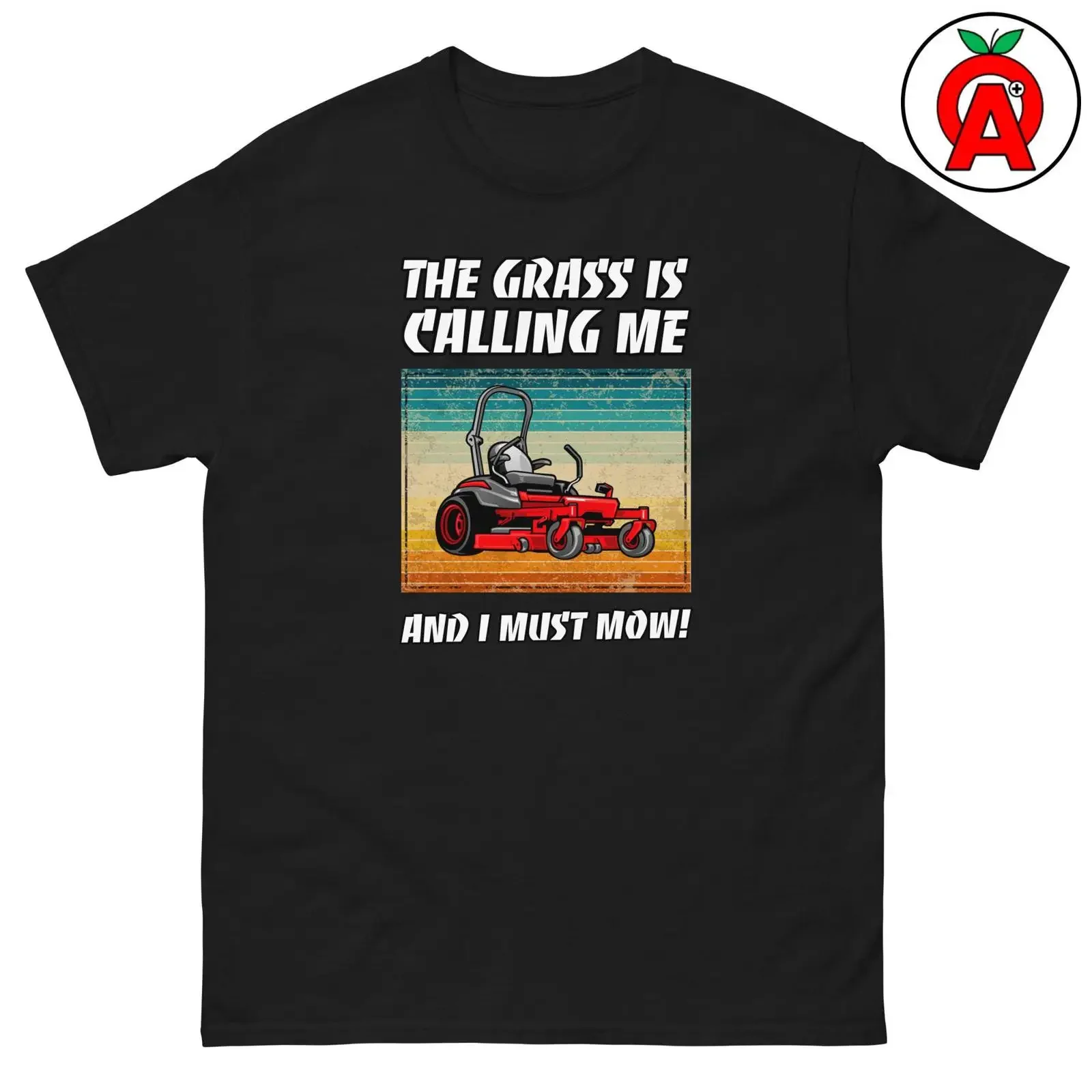 The Grass Is Calling Me And I Must Mow Zero Turn Mower Vintage T Shirt Funny Lawn Care  vintage Washed designer clothes Stylish