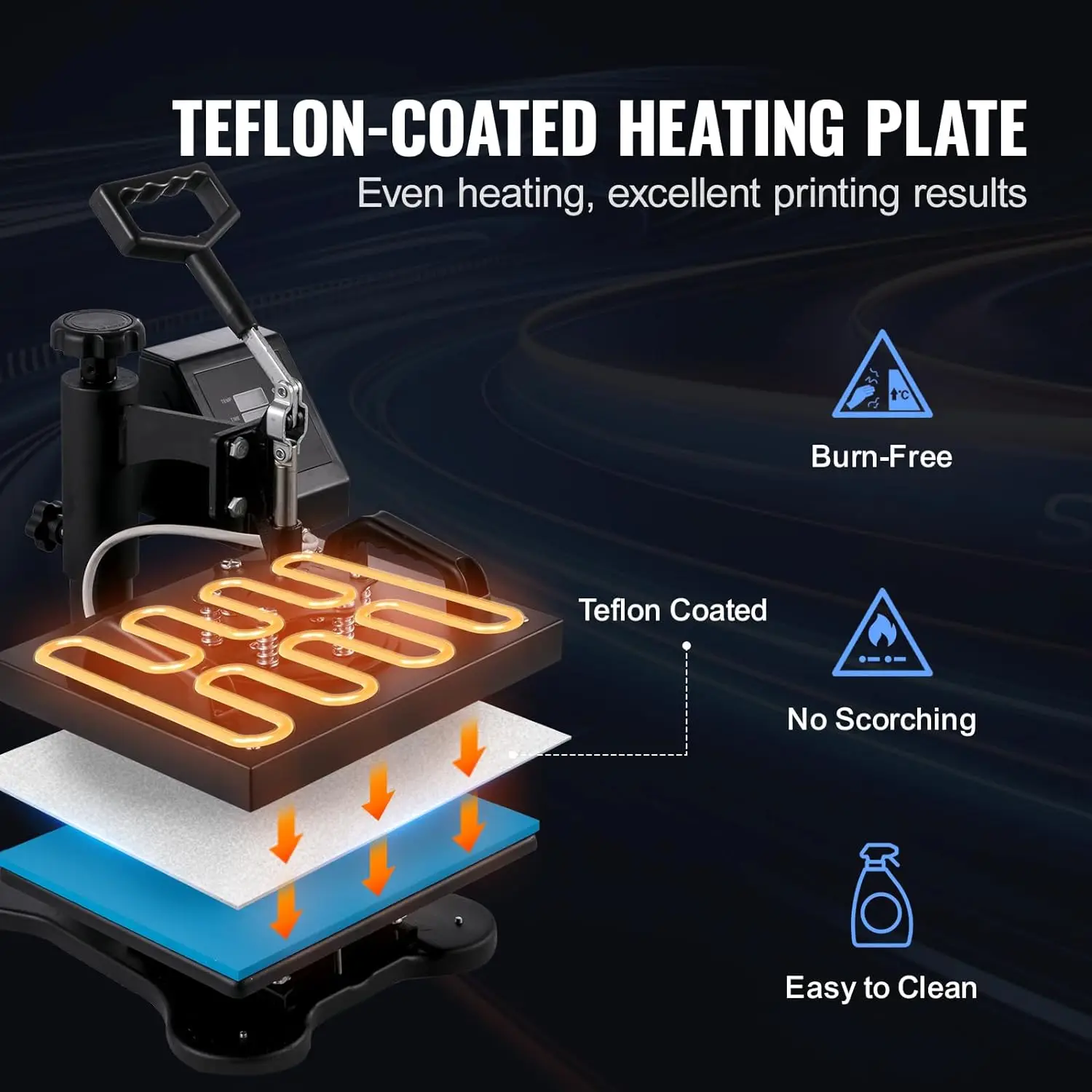 Imagem -05 - Calor Imprensa Sublimação Transferência Impressora Clamshell Digital Precise Lcd Controle Vinil Heat Press para T-shirts 12x10