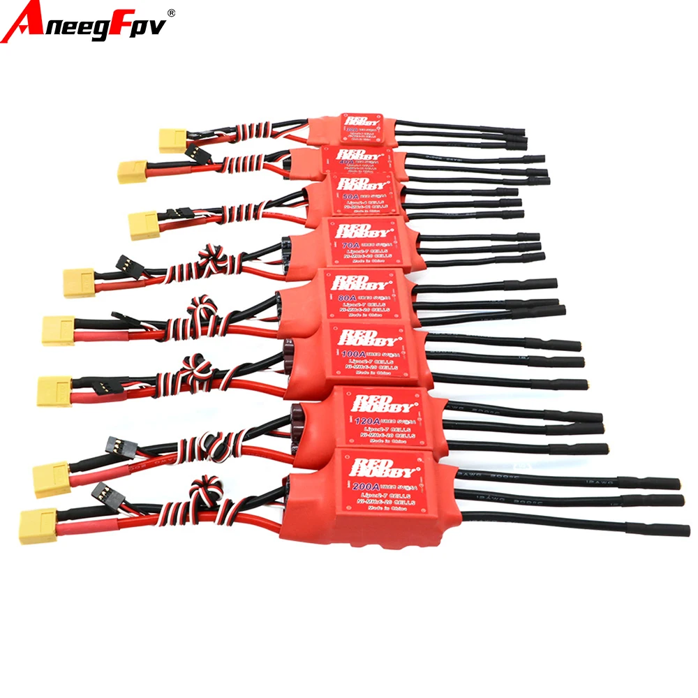 RedHobby  30A 40A 50A 80A 100A 120A 200A Brushless ESC Electronic Speed Controller 5V/2A 5V/5A BEC for FPV Multicopter Airplane