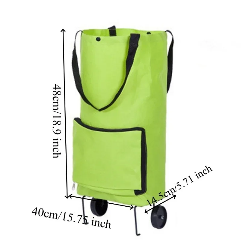 Women Environmental Foldable Multifunction Shopping Bag Cart Tug Trolley Case Wheels Reusable Shopping Bag (BAY)