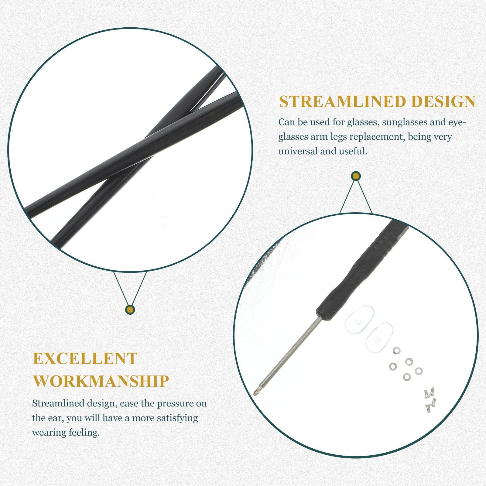 

Universal Metal Glasses Arm Replacement Legs for Eyeglasses Sunglasses Repair Durable Temple Accessories Eyeglass Parts Frames