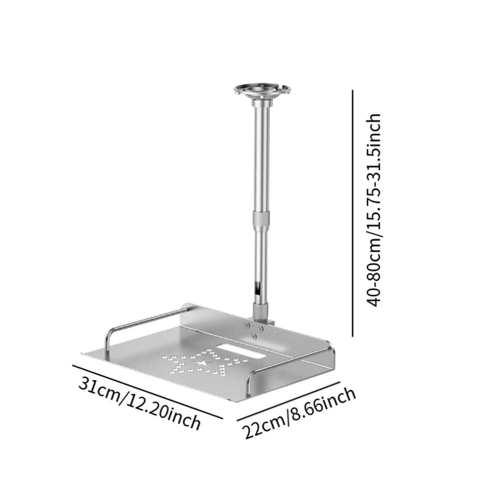 Ceiling Mount with Tray for Projector Camera Scalable for Office Bedroom