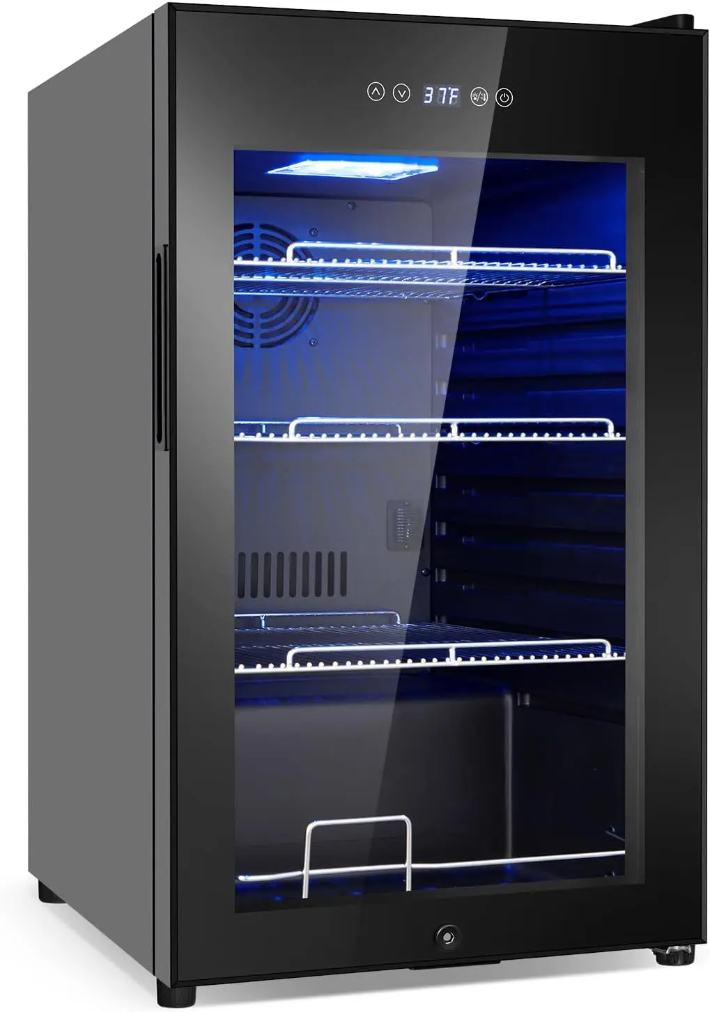 Beverage Refrigerator 17 inch Wide - 126 Can Beverage Cooler with Glass Door | Counter-Top/Mini Beverage Beer Fridge