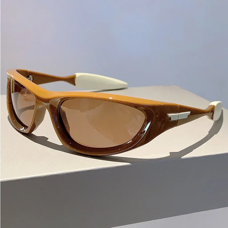 

Designer Y2K Sunglasses Women Men Trend Glasses Vintage Punk Mirror Shades Sport Riding Goggle UV400 Pesca
