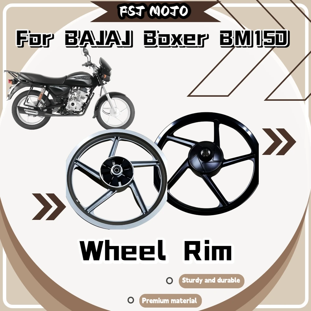 For BAJAJ Boxer BM150 17 Inch Drum‑Brake Alloy Wheel Rim Wear‑resistant Stable‑riding Smooth operation Spare accessories