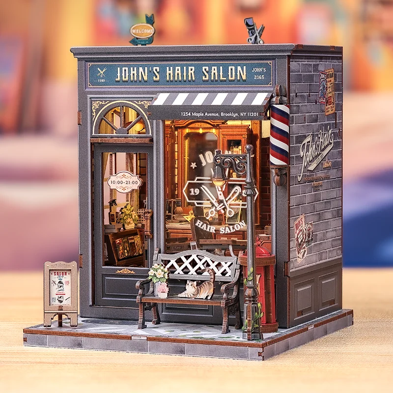 

CuteBee Wholesale Diy Book Nook Kit CWGC215 3D Wooden Puzzle Diy Miniature House Craft Kits for Adults