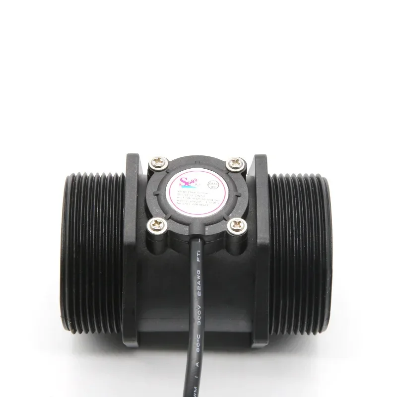 Sensor de água dn40 dn50, sensor hall, medidor de vazão de turbina de tubo de 1.5 polegadas e 2 polegadas