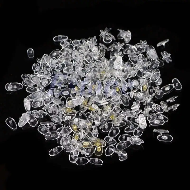 1 صندوق 15 نوعًا من طقم إصلاح وسادة الأنف للنظارات - 300 قطعة من وسائد الأنف البلاستيكية للنظارات/النظارات الشمسية بأحجام وأشكال متعددة