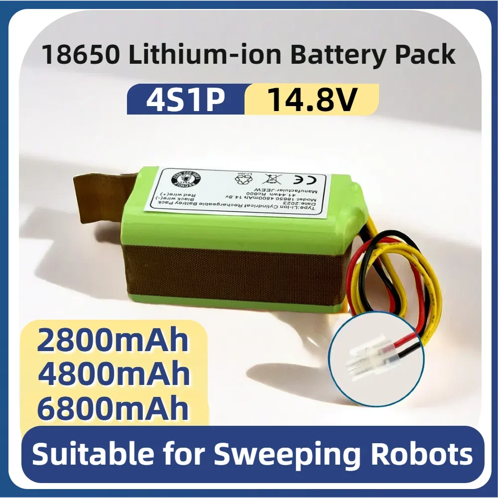 

14.8V 2800/4800/6800mAh 18650 4S1P Lithium-ion Battery Pack Suitable for Sweeping Robots Battery Replacement