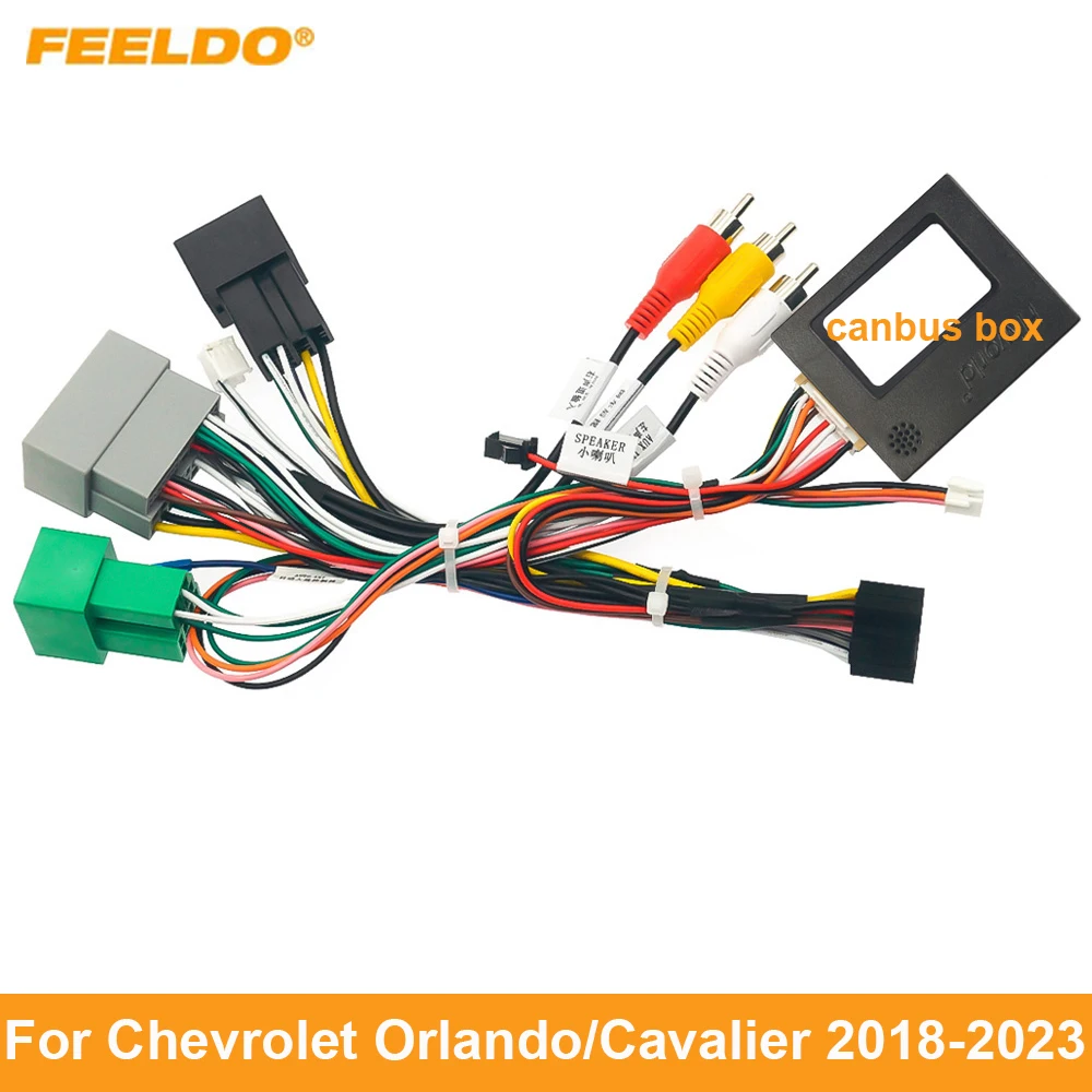 FEELDO Car 16pin Power Cord Wiring Harness Adapter For Chevrolet Orlando/Cavalier (18-23) Installation Head Unit