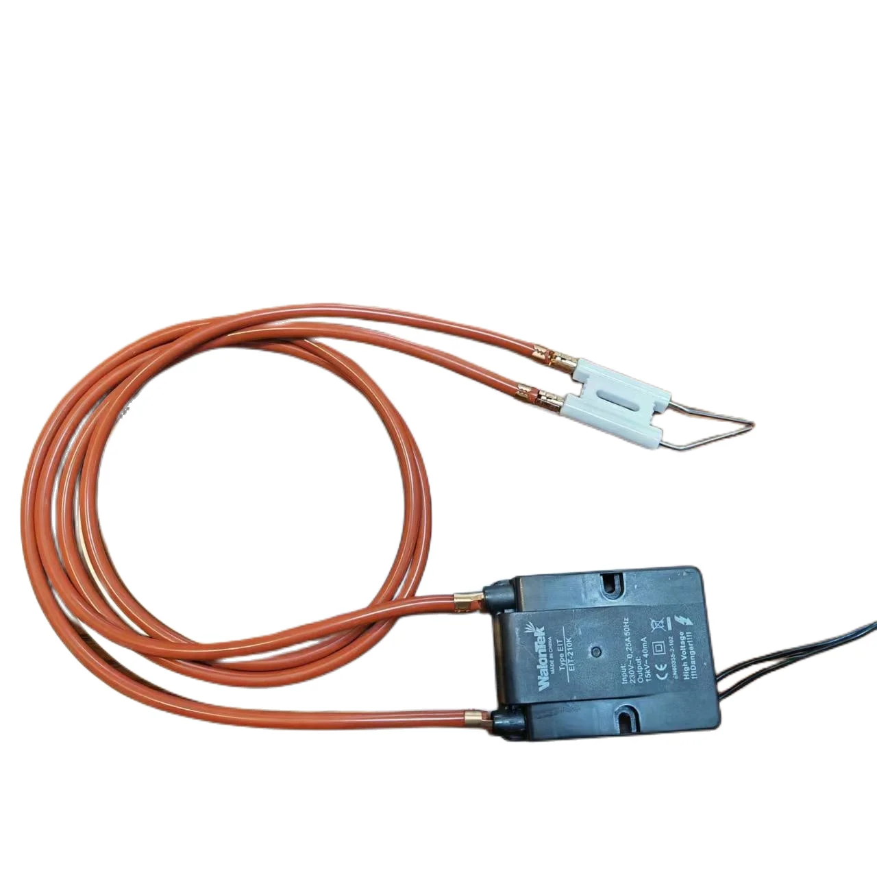 WalonTek-Quemador de aceite EIT-210K, transformador de encendido de combustible con cable de alto voltaje y aguja de chispa, entrada de 220V y salida de 15KV