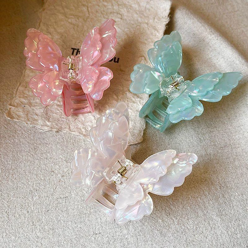 Women's Hair Grab Korean Butterfly Gentle Versatile High-quality Hair Accessories Fashionable Sweet Hair Claw Clips Headwear