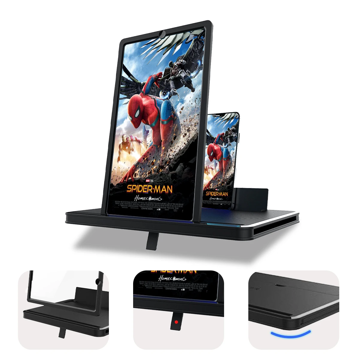 

10 Inch Phone Screen Video Magnifier Phone Holders Hd Video Amplifier Stand for All Smartphone Sccessories