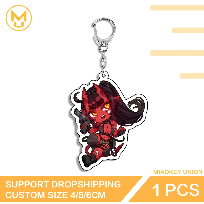 Lovely Meru Demon Girl High Quality Interesting Exquisite Attractive Double Sided Keyring Elf Like Adorable Costumes Jewelry