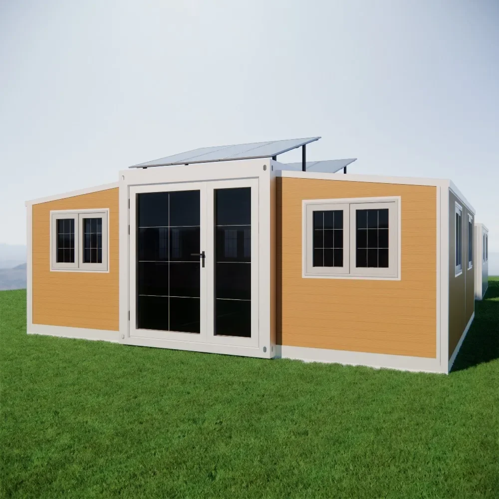 20FT Steel Prefab  Residential Vacation Mobile Home Expandable Container House Sandwich Panel Pre-made Cabin Folding  Malaysia