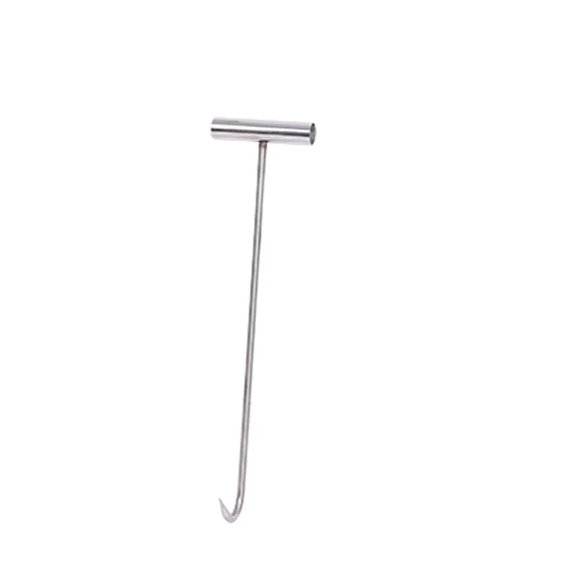 Kitchen Sausage Bacon Meat Processing T Hooks T-Handle Meat Boning Hook For Kitchen Butcher Shop Restaurant BBQ Tool