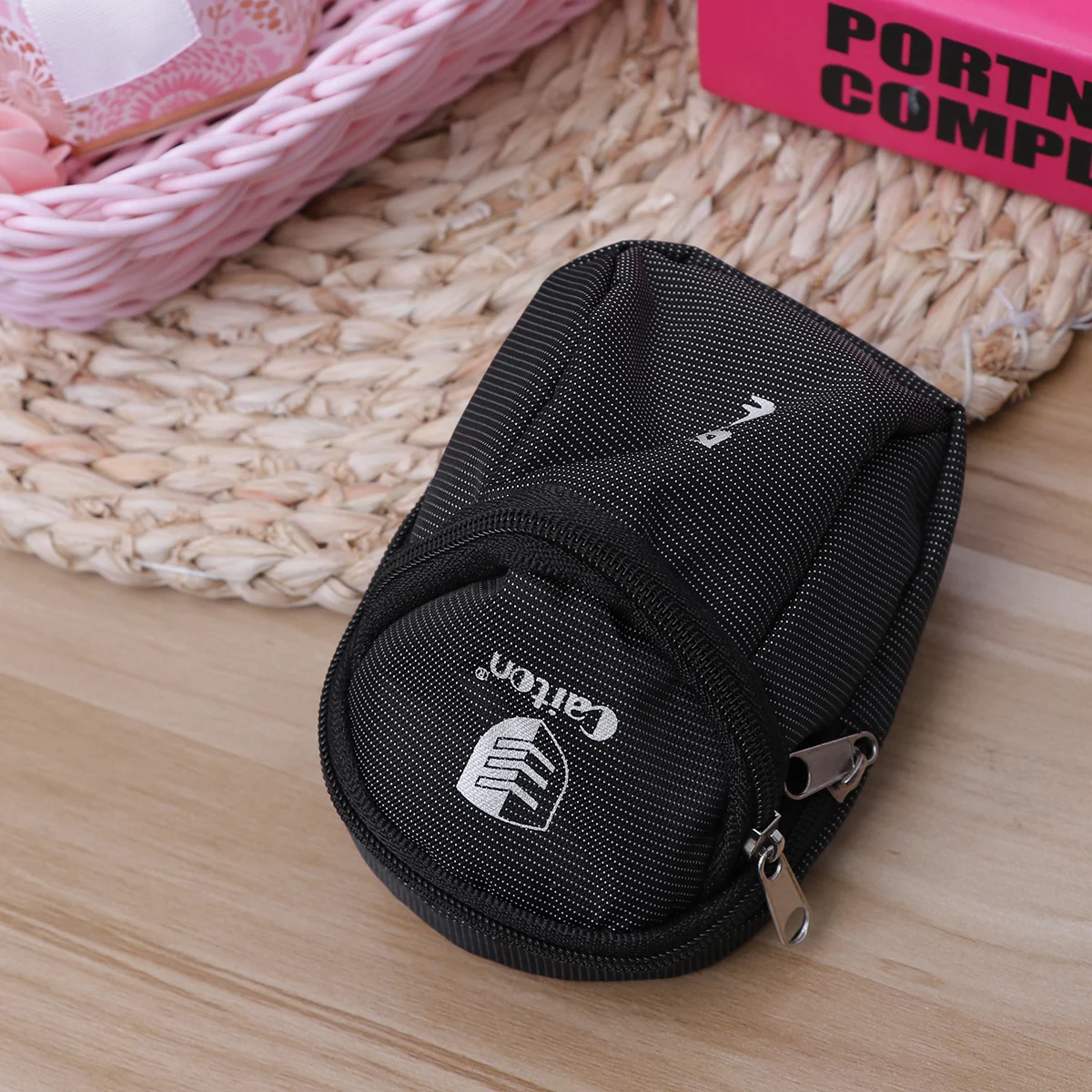 Lightweight Canvas Mini Ball Holder Pouch Bag Tees Pouch Bag (Black) Ball Pouch Bag
